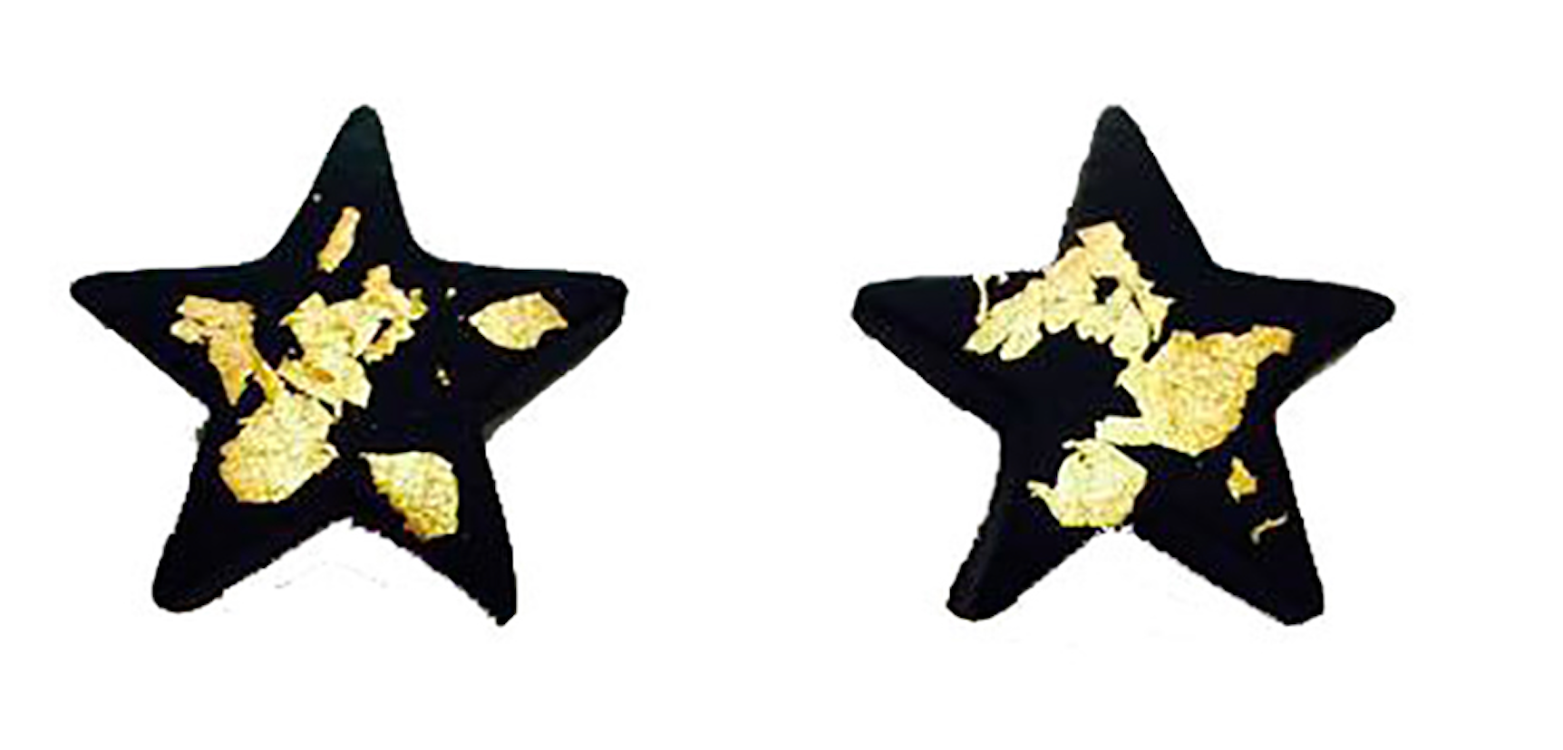 Black store star earrings