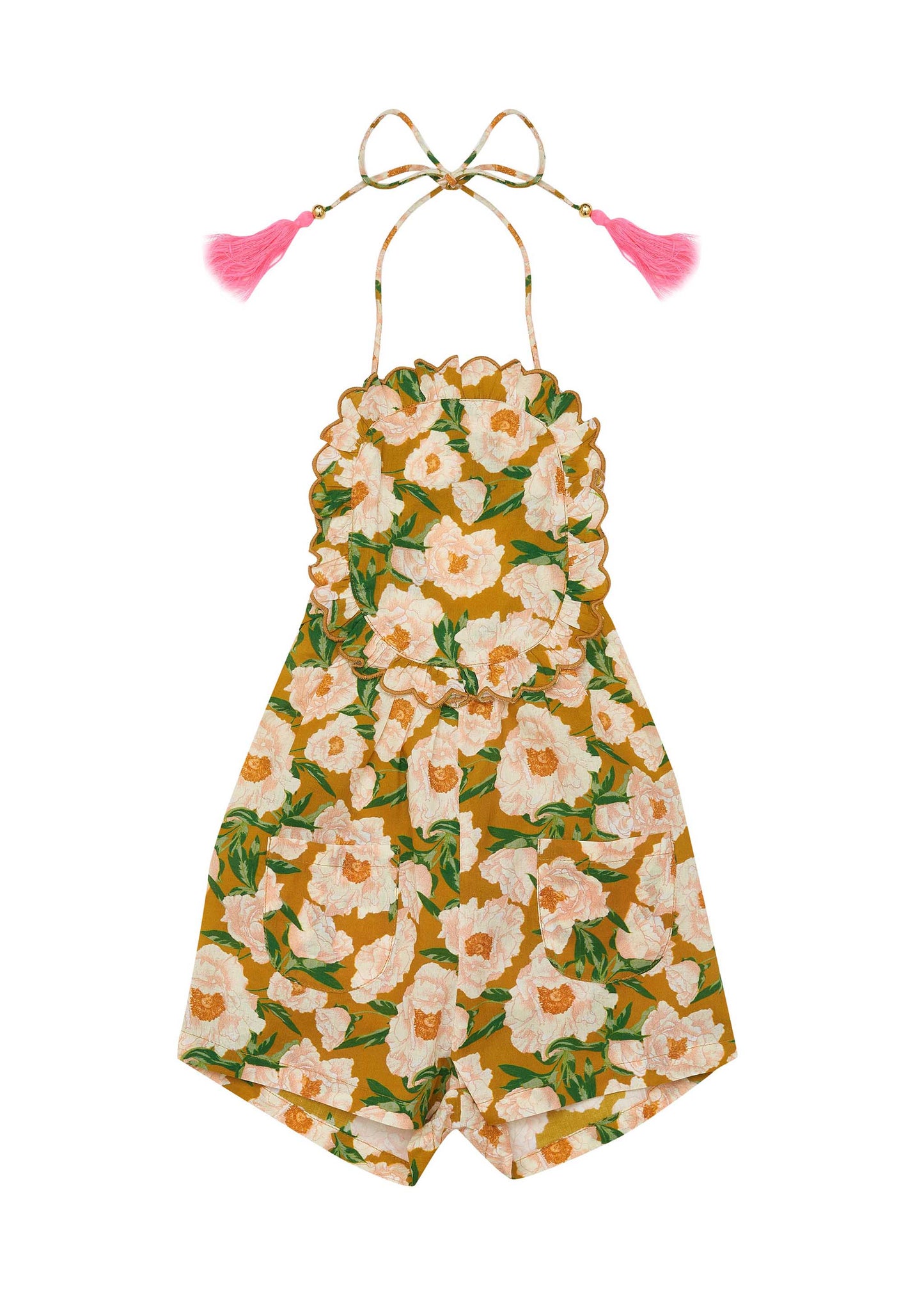 Annie Jumpsuit-Soirée Bouquet Honey Mustard