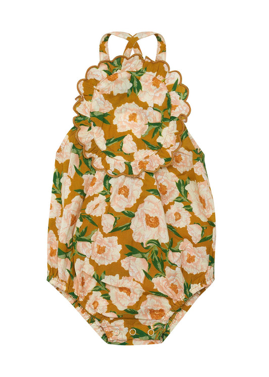 Freya Romper-Soirée Bouquet Honey Mustard