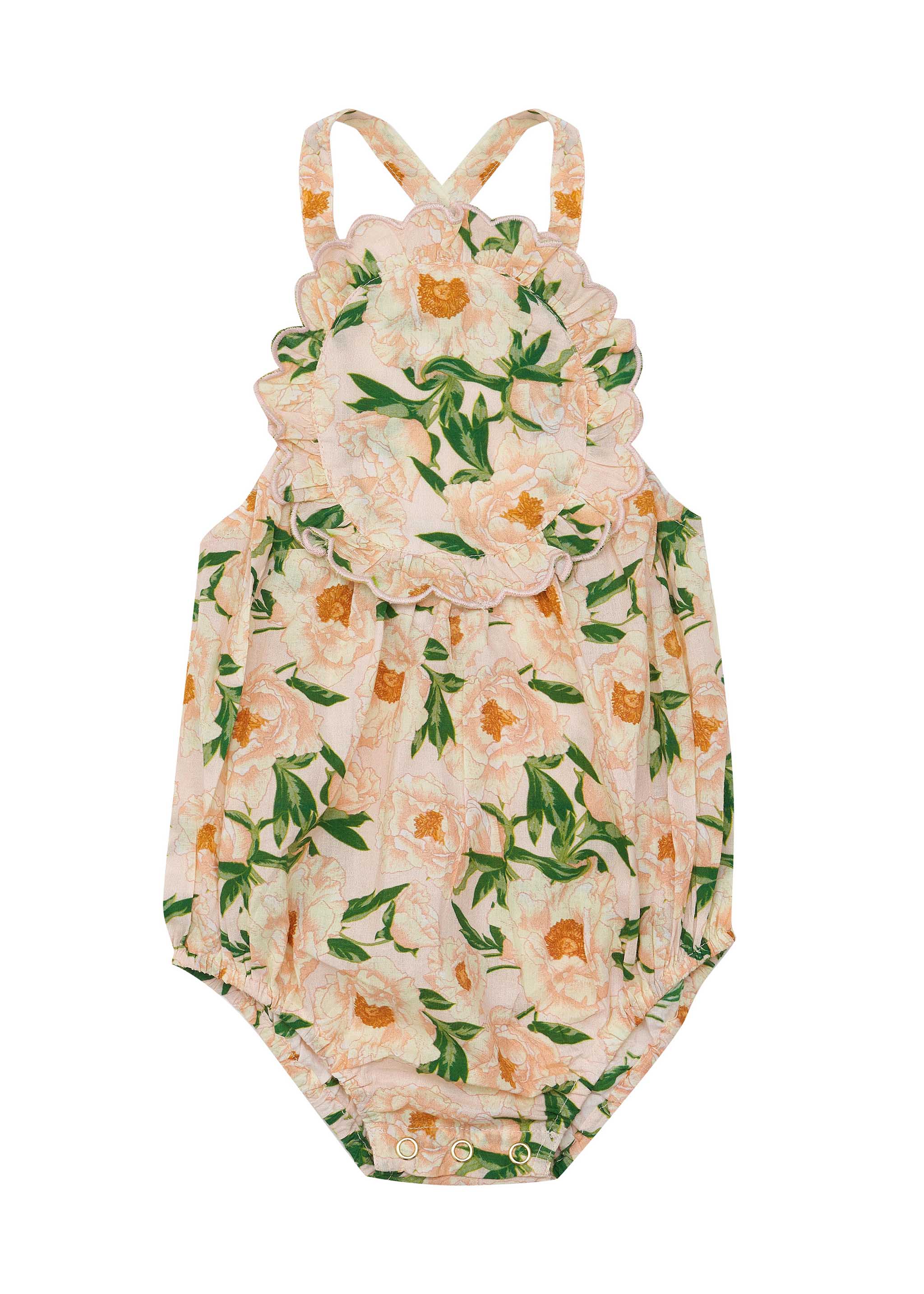 Strawberry Smocked Flutter Romper – Deolinda SS26 In Stock Now main image 0