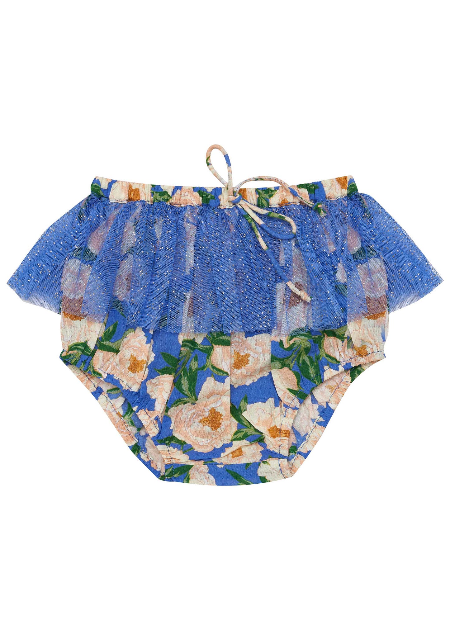 June Nappy Pants-Soirée Bouquet Bondi Blue