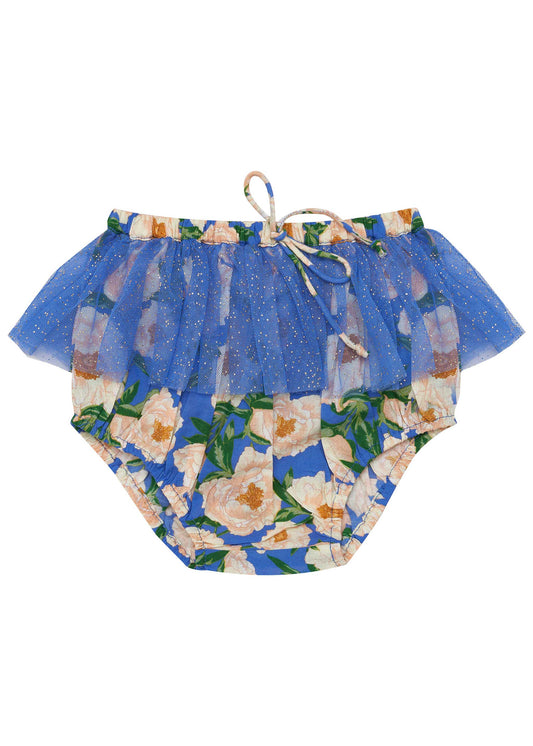 June Nappy Pants-Soirée Bouquet Bondi Blue