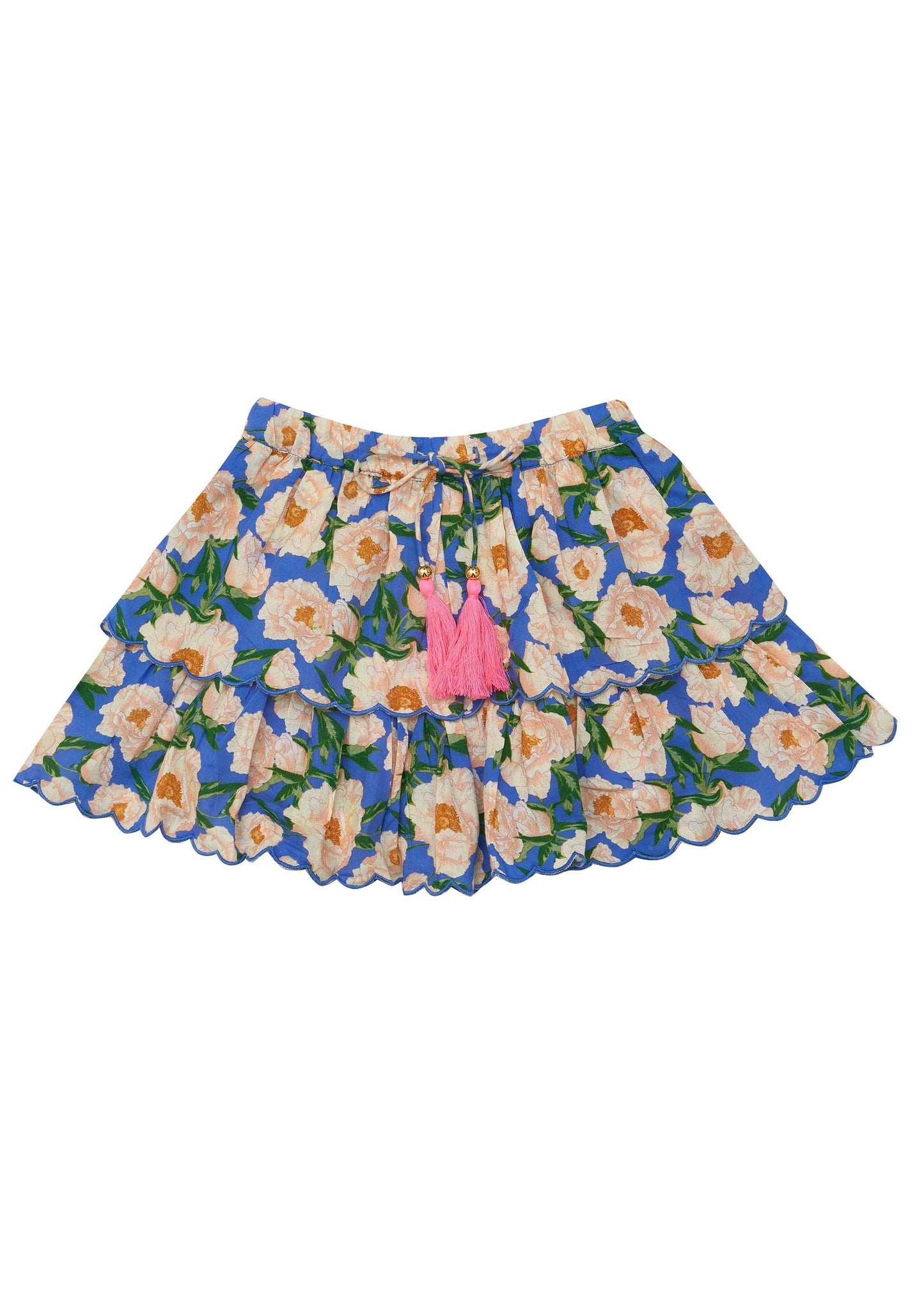 Luna Shorts-Soirée Bouquet Bondi Blue