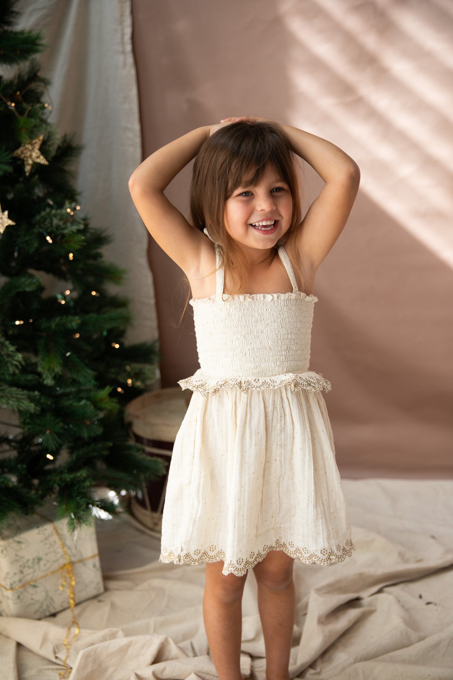 Twinkle Dress-White Christmas