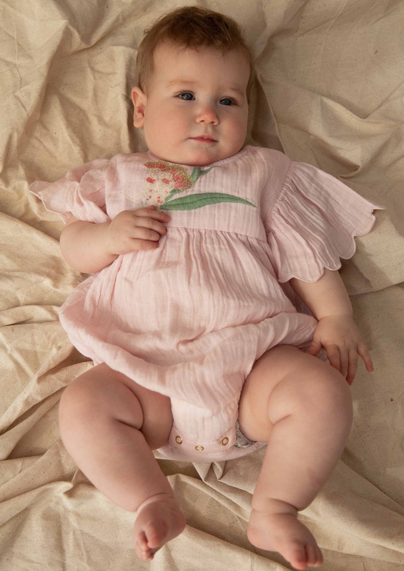 Gingerbread Romper - Pink Candy
