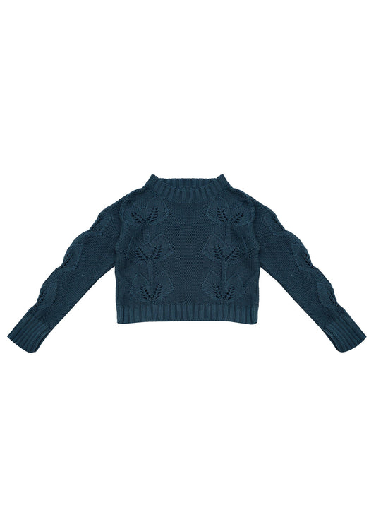 Minty Knitted Jumper - Deep Sea