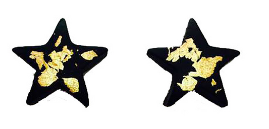 Star Earrings - Black