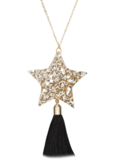 Stardust necklace - Black -Ladies