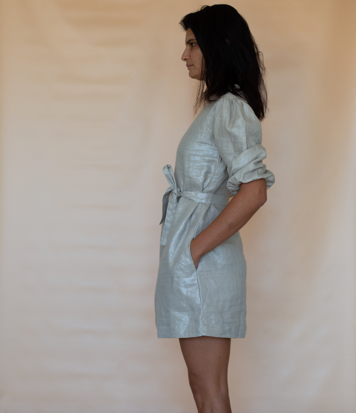 Parker Dress - Metallic Linen